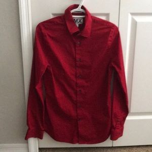 Express Men’s Red Dress-Shirt extra slim fit Small